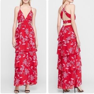 EXPRESS Floral Tiered Maxi Dress